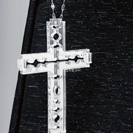 Imitation Blade Necklace Subculture Acrylic Necklace Cross Chain Sweet Cool for Girls