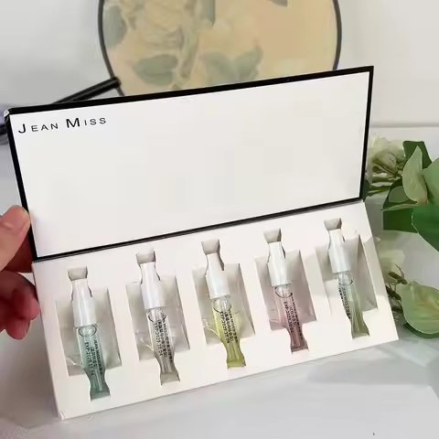 JEAN MISS 1 Set 5Pcs Women Fragrance Perfumed Long Lasting Flower Fruit Fragrance Lady Parfume Gift 