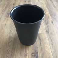 [日本製] 黑色塑膠圓形垃圾桶 (直徑約27cm 高約36cm)