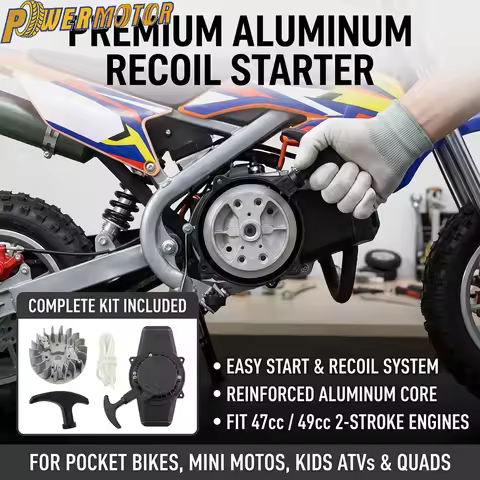 For 47cc 49cc Mini Moto 2 Stroke Engine Pull Starter Start Recoi Dirt Bike Pocket Rocket Bike Kids Q