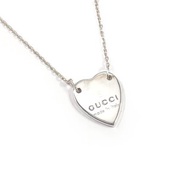 【日本直送．二手美品】Gucci GUCCI 項鍊 223512 J8400 8106 Trademark Heart 銀 925 飾品 珠寶