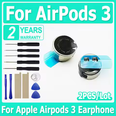 2pcs/Lot A2647 Replace Battery For Apple Airpods 3 Air pods 3 A2564 A2565 Airpods 3rd Replacement Ba