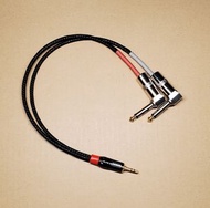 3.5mm to 6.35mm TS L-jack, left right splitter cable