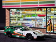 Tomica mini gt pop race 7-Eleven Porsche 911 GT3 RS 模型車 台灣限定 7-11 tarmac Minichamps 64