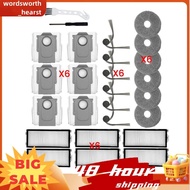 26Pcs for  Saros Z70 / G30 Space Vacuum Cleaner Parts Side Brush Filter Mop Pad Dust Bag Sweeper Acc