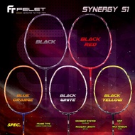 SportHub Felet SYNERGY S1 4U 82g 35LBS Racket Badminton Racket Raket Badminton 100% ORI By Fleet