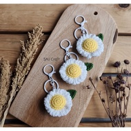 Daisy Flower Knitted Keychain