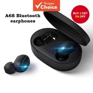 Original A6S TWS Wireless Headphones Bluetooth Sport Stereo Earbuds Keluaran A6S TWS Headset Fon Tan