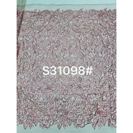 2026 new arrivals plain women party gowns lace fabric sequin fabrics S31098