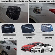 toyota altis 2014-2018 car fuel cap trim cover carbon fiber garnish accessories skhongauto