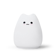 Silicone Touch Sensor Night Lamp LED Home Lighting Decor Kids Bedroom 7 Colors Cute Cat Night Light