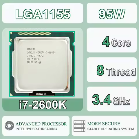 Intel Core I7-2600K 3.4GHz 4 Cores 4 Threads 8M 95W I7 2600K Computer CPU Processor Server Package L