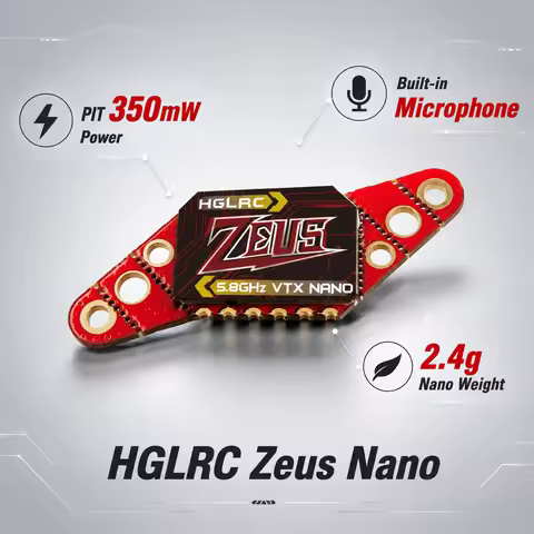 Hglrc Zeus Nano Vtx 5.8G 350Mw Video Transmitter IRC Tramp Built-In Microphone 16/20/25.5Mm Mount Or