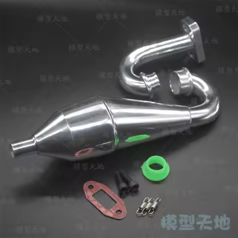 Aluminum Side Exhaust pipe For 1:5 Petrol RC Car Rovan HSP KM SS FG Baja 5B 5T 5SC Monster Truck 150