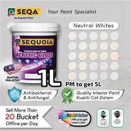 ( Light Color ) 1L 💥Sequoia Acrylic Interior Gloss 💢 Cat Kilat Dinding