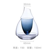 日式透明斜口冰酒壺水晶玻璃分酒壺白酒杯子清酒壺清酒杯禮盒套裝