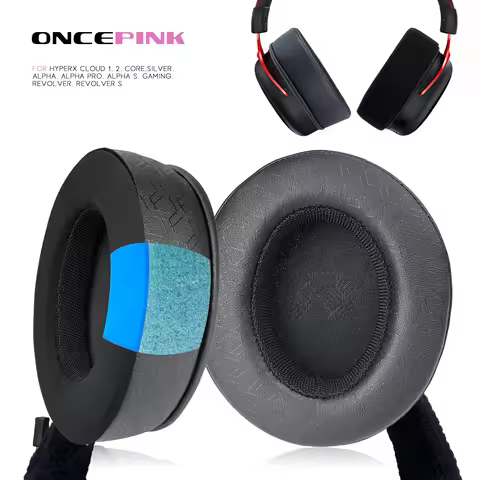Oncepink Replacement Ear Pads for HyperX Cloud 1, 2, Core,Silver, Alpha, Alpha Pro, Alpha S, Gaming,