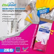 OBAPROOF 2KG SKIM COAT 168 FINISH WHITE or GREY Skim Coating For Walls And Ceiling / Skimcoat Wall B