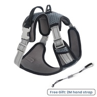 ROJECO Breathable Dog Harness เสื้อกั๊กสุนัขสะท้อนแสงสายรัดสัตว์เลี้ยง Leash Harness สำหรับสุนัขปรับ