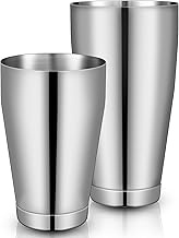 Sabary 2 Pcs Cocktail Shakers Professional Bar Shaker Boston Set Stainless Steel Martini Drink Mixer