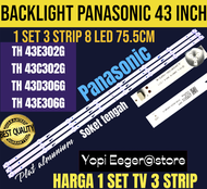 BACKLIGHT TV LCD LED PANASONIC 43 INCH TH43E302G TH 43C302G TH 43E306G TH 43D306G BACKLIGHT TV PANASONIC