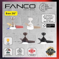 FANCO BEE 26" 3 Blade DC Motor Ceiling Fan with 3 Tone LED Light Kit and Remote Control | Installation Av