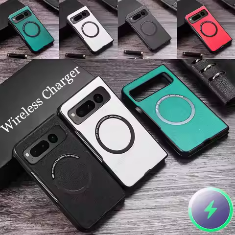 Capa For Google Pixel Fold For Magsafe Magsafing Leather Case For Pixel 8 Pro 7A 6A 5 7 6 8 Pro Flip