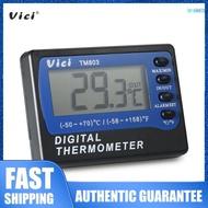 Tombetter 【Now in stock】 Vici Mini LCD Digital Thermometer Temperature Meter Celsius Fahrenheit Degree In Out Fridge Fre