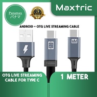 Panamax Type C Sound Card Live Android OTG Live Streaming Cable 1 Meter = E3421
