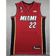 2025New Jersey Miami Heat No. 22 Butler red V basketball jersey AHCL