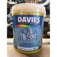 ✼Aqua Gloss-it AG-401 Pale Gold 4L Davies Aqua Gloss It Water Based Enamel Paint 4 Liters 1 Gallon