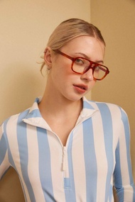 Summer Swing: Mickey Tops Blue(เสื้อออกกำลังกาย ผ้ากัน UPF 50++)