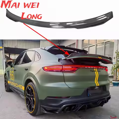 Carbon Fiber roof Spoiler For Porsche Cayenne Coupe 2020 2021 2022 High Quality Wing Lip Roof Spoile