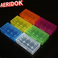 AERIDOK Battery , Plastic Coloful 18650 Battery Box,  Anti-slip 4 AA AA Portable Battery Holder Stor
