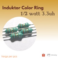 Axial 3.3uH 0.5watt Inductor Color 3.3 uH 1/2 watt Coil
