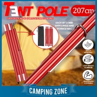 2Pcs in Set with 2 Meter Light Weight Aluminum Camping Poles Rod 16mm Thick Outdoor Tarp Pole Flyshe