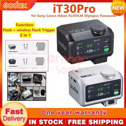 Godox iT30Pro TTL Mini Flash for Mini Camera Flash TTL Flash Trigger 2 in 1 for Canon Nikon Sony FUJ