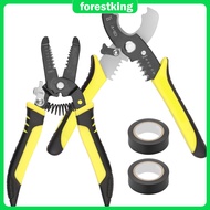 7inch Wire Stripper 10-22 AWG with Safety Lock Multifunctional Wire Stripping Tool with 7inch 2 in 1