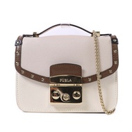 Furla 牛皮皮革Metropolis Mini Crossbody金扣手挽肩背兩用袋