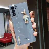 เคสโทรศัพท์สำหรับ A57 A16 OPPO A77 5G A95 A96 A76 Reno 11 10 6Z 6 8 7Z 5 4 Pro A15 A15S A54 A74 5G A94 A93 A92 A52กระต่าย3D หรูหรา