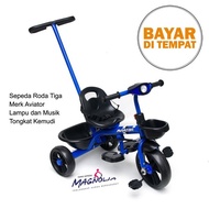 Sepeda Roda Tiga Sepeda Anak 1-3 Tahun Aviator dengan Musik dan Lampu