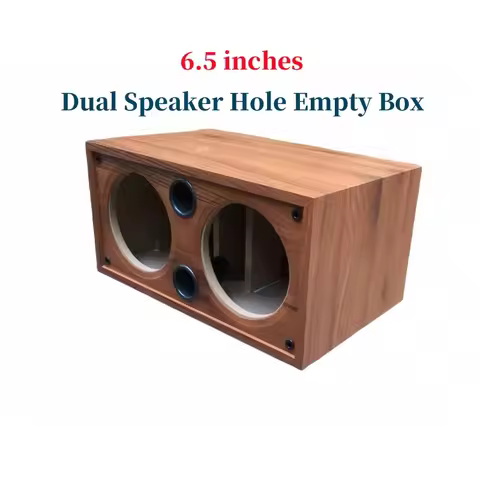 Double Hole 6.5-inch Speaker Empty Box,1Piece Passive Subwoofer Box,Mid Mounted Woofer Housing,DIY C