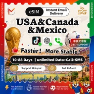 USA Canada Mexico eSIM 10-88 day high-speed unlimited traffic/Unlimited Calls/SMS Local eSIM