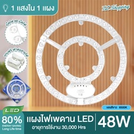 แผงไฟเพดาน  LED 20W 24W 30 36W 40W 48W สีขาว และ 3 สี (ขาว/วอร์ม/คูลไวท์) โคมเพดานกลม Ceiling ใช้แทน