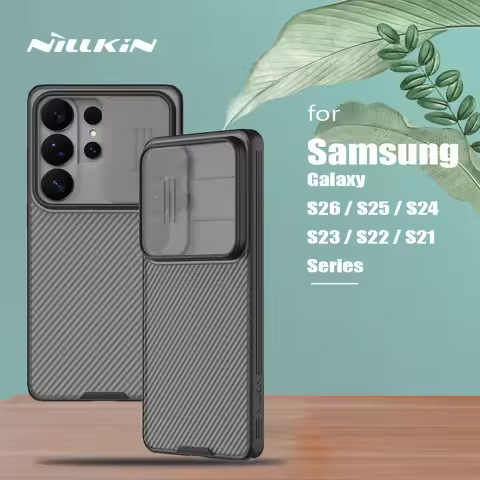 For Samsung Galaxy S26 Ultra S25 Edge S24 Plus S23 S22 S21 Nillkin Case CamShield Slide Camera Cover