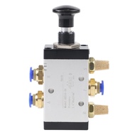 [RALD] 4R210-08 Push Pull Pneumatic Valve 5 Ways 2 Pos 1/4" For BSPT & Connector r