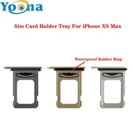 Sim Card Adapter With Waterproof Rubber Ring For iPhone XS MAX Dual Single Tray Slot Holder Replacem