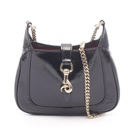 【二手】Gucci GUCCI Jackie Notte Mini 肩背包 782889 黑色漆皮 Jackie Notte Mini 女士二手 A