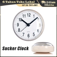 Jam Mini Dinding Tempel Kamar Mandi Dapur Anti Air Anti Kabut