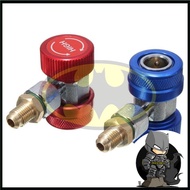 quick couple for car air cond r134a manifold gas connectors r134a Adjustable AIRCOND Connector Joint SET RED BLUE